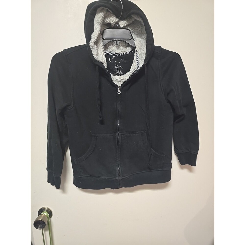 ALEXA RAE Sherpa Lined Hoodie Jacket ZIP Up Women’s MEDIUM BLACK